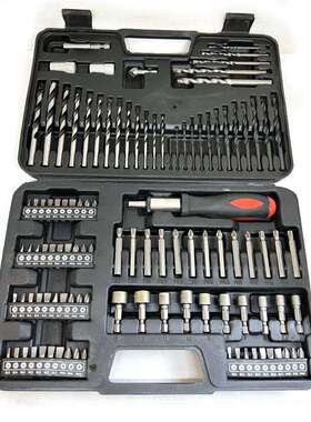 厂家供应 109PC工具组套 建工钻木工钻批头扁钻开孔器组套麻花钻