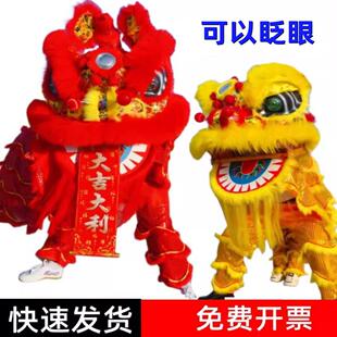 新款成人双人舞龙舞狮道具羊毛南狮醒狮舞狮子服装狮子头表演整套