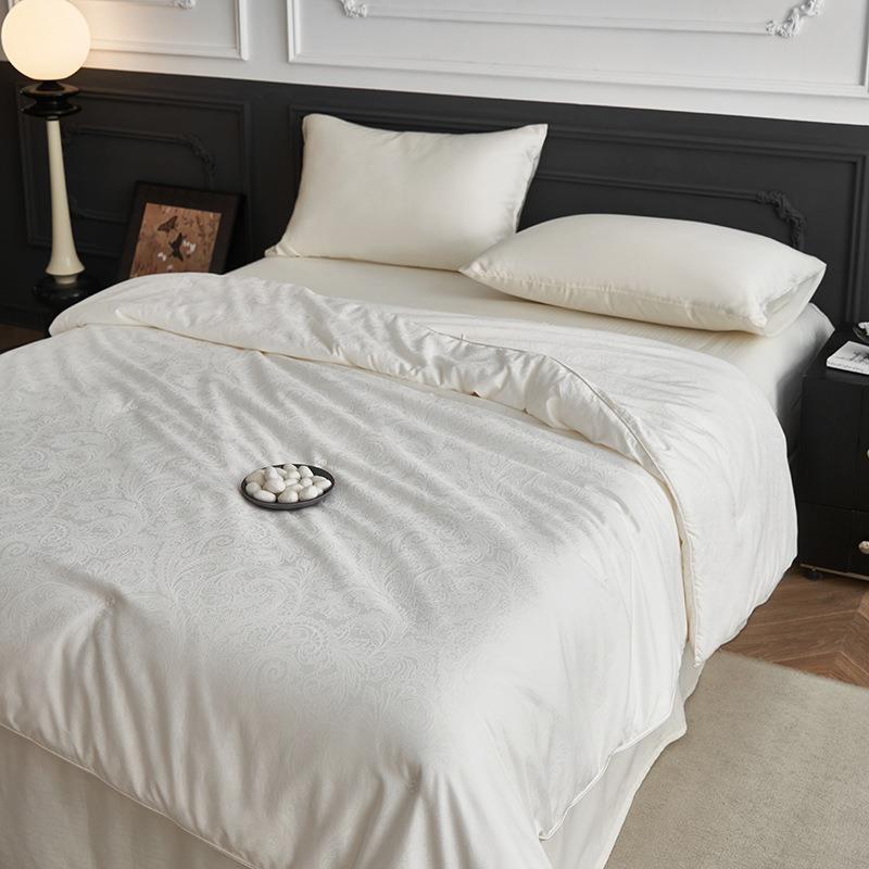 秋冬新款高端轻奢100支全棉大提花 奢华桑蚕丝被春秋被芯冬被