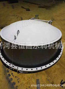 DN600-pm0.6m圆形铸铁拍门钢制玻璃钢闸门启闭机60KN