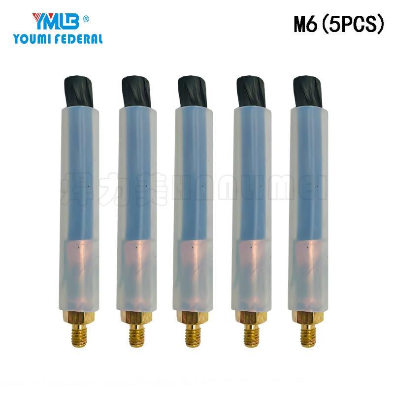 跨境焊道清洗毛刷头M6/M8/M10不锈钢焊缝焊点电解处理专用5PCS