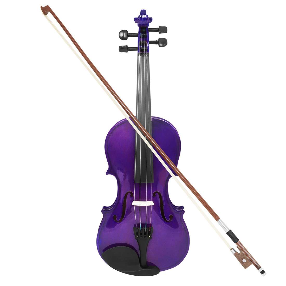 紫色实木小提琴普及小提琴44木质学生成人初学练习演奏提琴violin