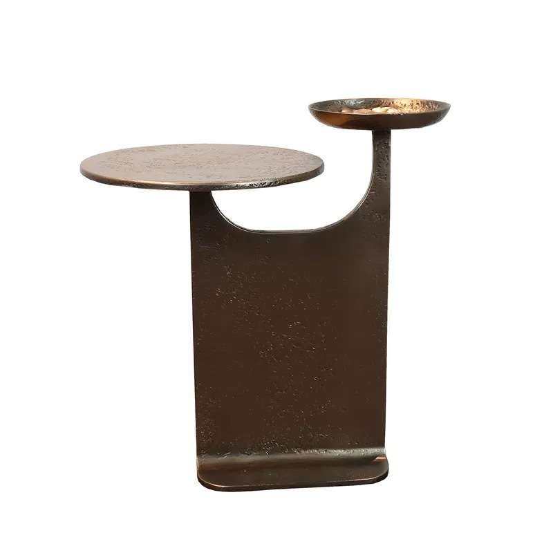 现代轻奢家用不锈钢角几小户型客厅沙发边边几别墅阳台样板房边桌,3C数码配件,USB灯,淘宝优惠券,粉丝福利购,淘宝优惠卷