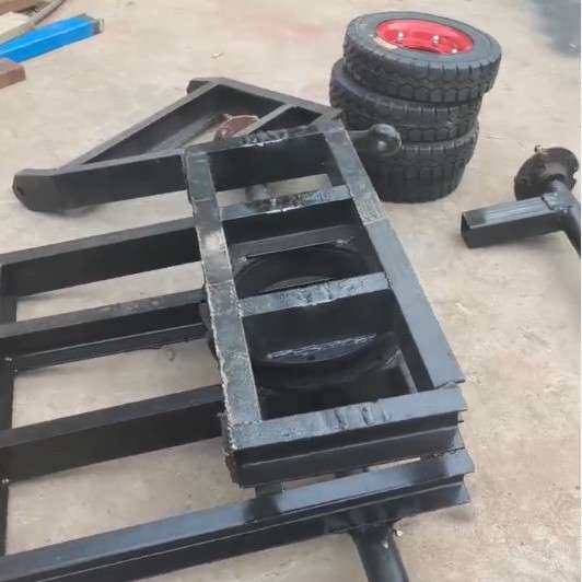 无动力平板牵引车配件底盘整套配件物流仓库厂区平板车底盘组件配