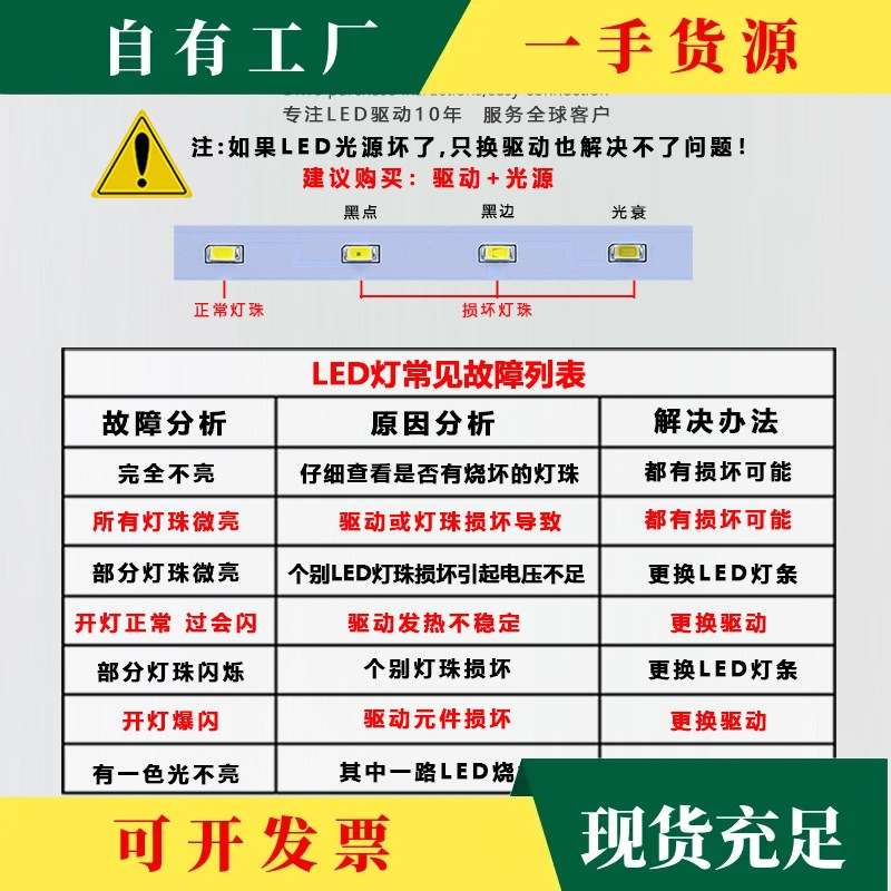 议·LED电源驱动器单色恒流吸顶灯安定器整流器通用卧室控制变压