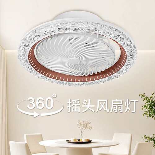 卧室吸顶风扇灯现代客厅餐厅一体吊扇灯超薄带电风扇吊灯可调光