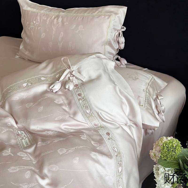 罗兰家纺A类轻奢少女兰精天丝棉纯棉四件套家纺高级春秋床上被套,3C数码配件,USB灯,淘宝优惠券,粉丝福利购,淘宝优惠卷