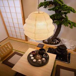 日式宣纸吊灯禅意野口勇纸灯餐厅LOFT客厅艺术吊灯民宿卧室手工灯