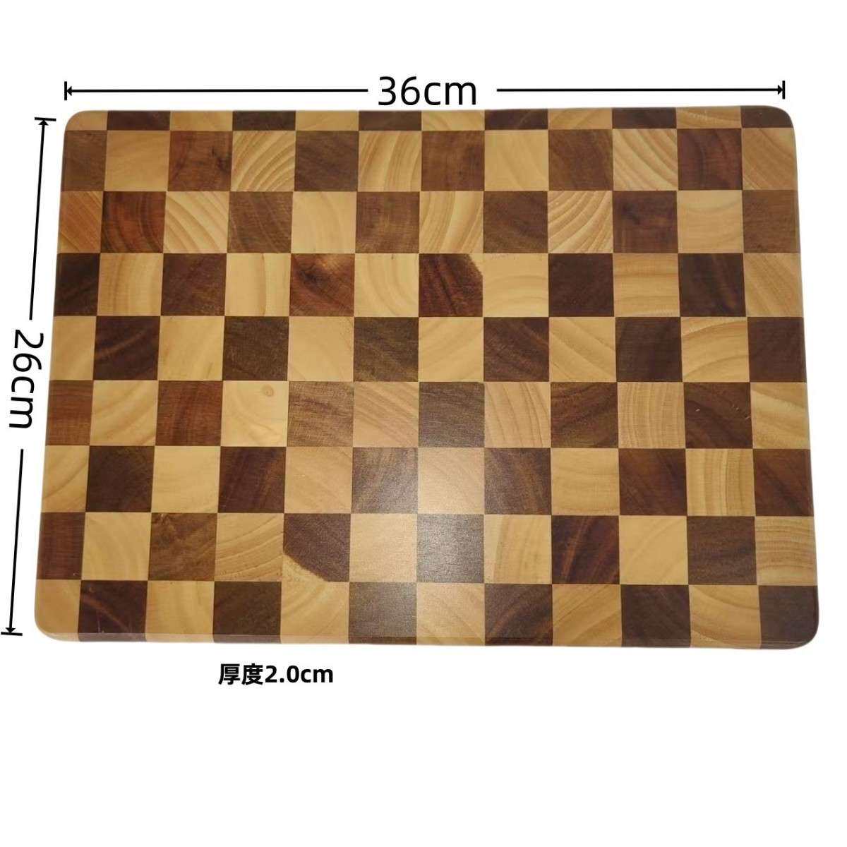 L1爆款棋盘格菜板抗菌防霉家用相思木拼橡胶木切菜板水果案板加厚