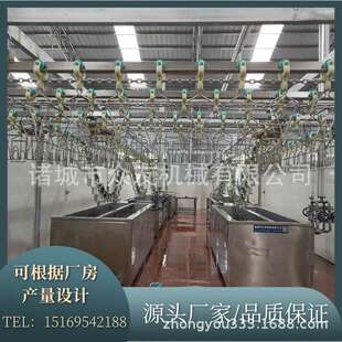 鸡鸭鹅脱毛机 家禽屠宰流水线设备 鸡宰杀鸡鸭鸽子 白条鸡屠宰线1