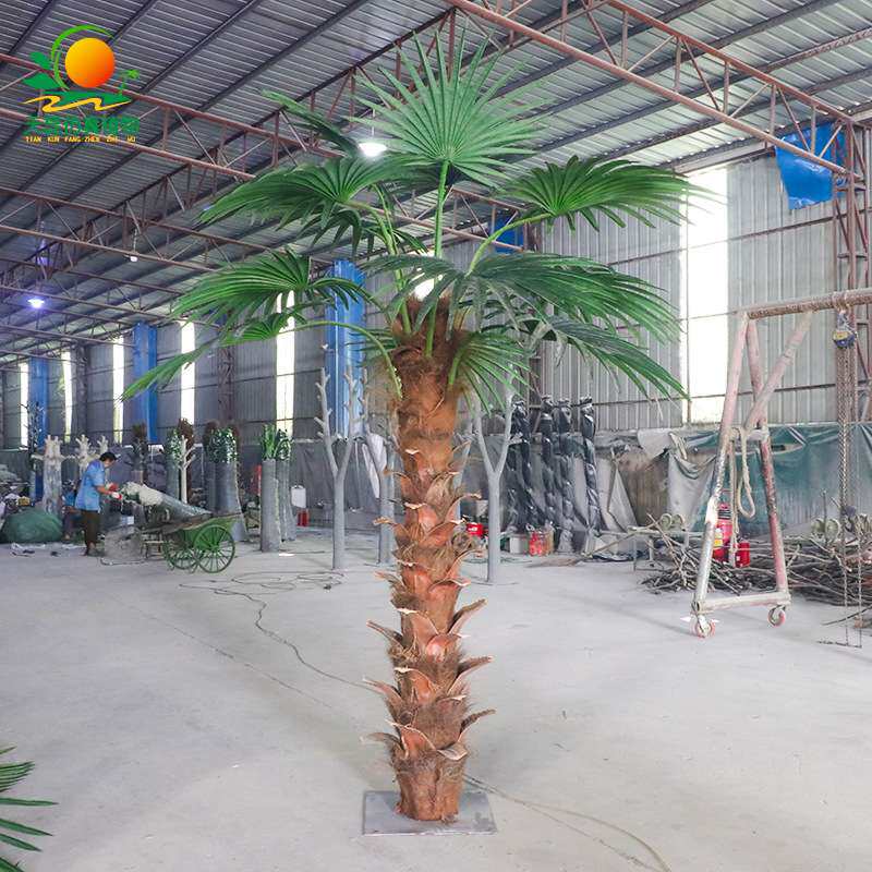 仿真小型棕榈树扇葵树酒店景区造景 仿真假植物假棕榈树热带假树