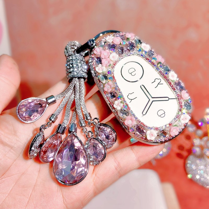 适用吉利a星愿钥匙套2024新款星愿自由探索版水晶水钻汽车包扣女