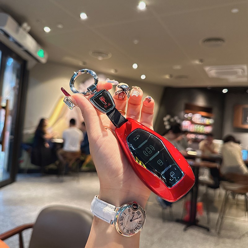 适用红旗钥匙套新款HS5/E-HS7/H9/H7/H5/EHS9HS3车W包扣壳高档男