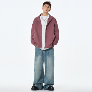 翻领夹克衬衫外套男日系通勤防水港风户外雅痞帅简约情侣休闲夹克