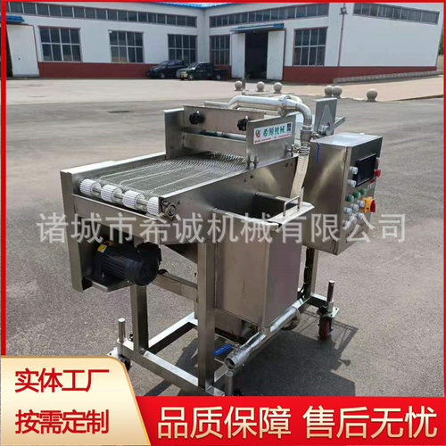 全自动豆腐串上浆裹浆机 鱼豆腐上浆油炸设备 豆腐串瀑布式淋浆机