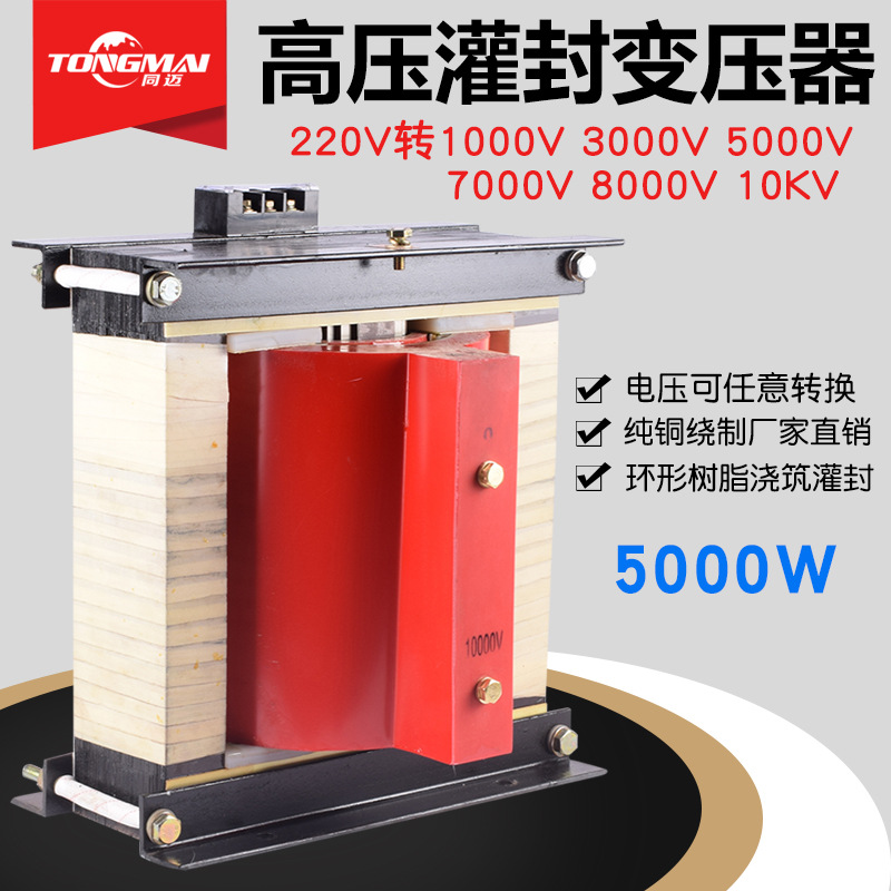 单相灌封高压变压器10KW 220V转10KV 5000V7KV高压耐压试验变压器