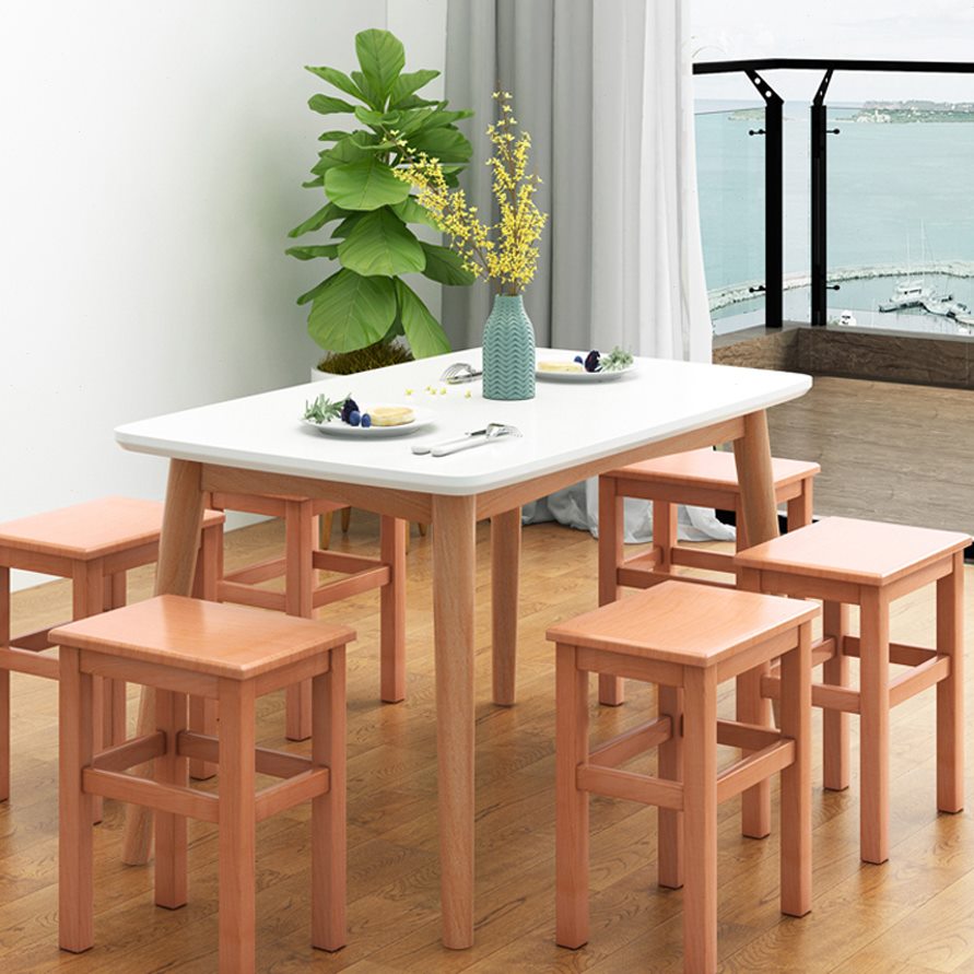 45cm50木板凳四脚方凳小凳子家用餐桌凳学校cm高实木餐厅客厅