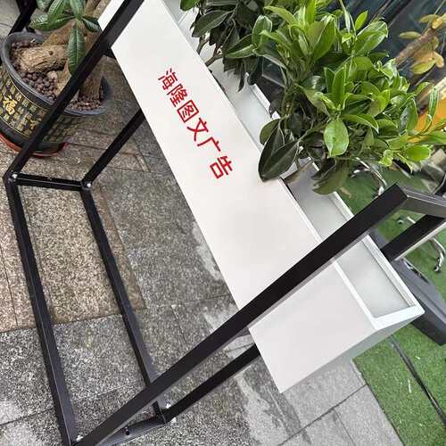 户外防锈铁艺花架奶茶店隔断花箱围栏长条花槽商业街广场外摆