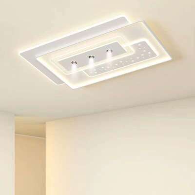 2024年新款客厅吸顶灯现代简约大气创意大厅带射灯卧室房间灯具