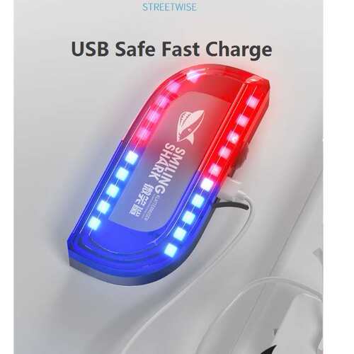 Outdoor patrol warning  flash shoulder light light red and b