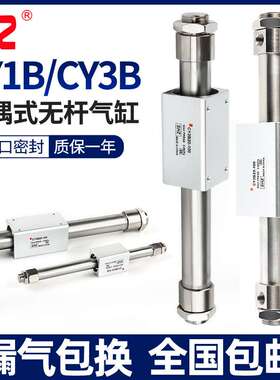 气动磁偶式无杆气缸RMS滑台CY1B/CY3B10/15/20/32/40-300-600-750