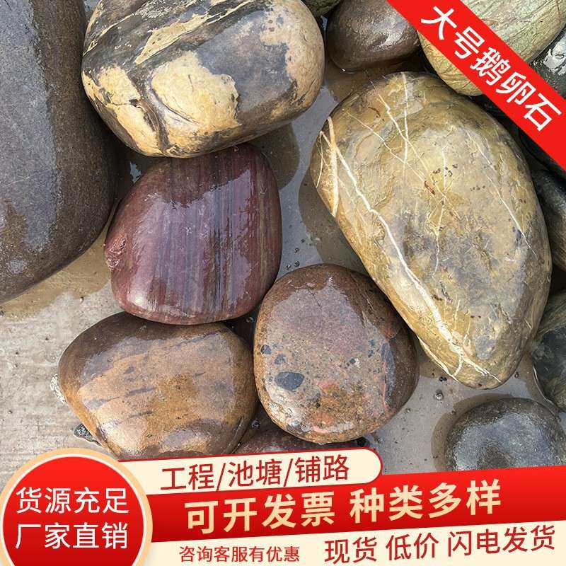 天然鹅卵石变压器杂色高硬度回填 原石大块石头3-55-8一吨滤料