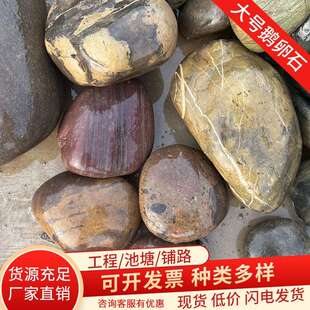 天然鹅卵石变压器杂色高硬度回填 原石大块石头3-55-8一吨滤料