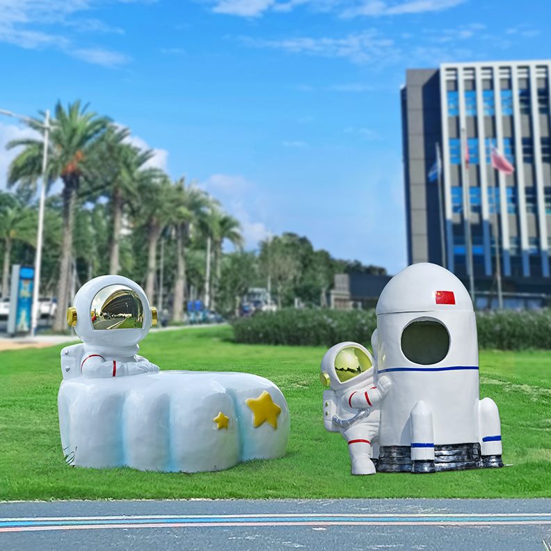 网红雕塑玻璃钢座椅卡通景区装饰品美陈摆件公园椅动物园林垃圾桶