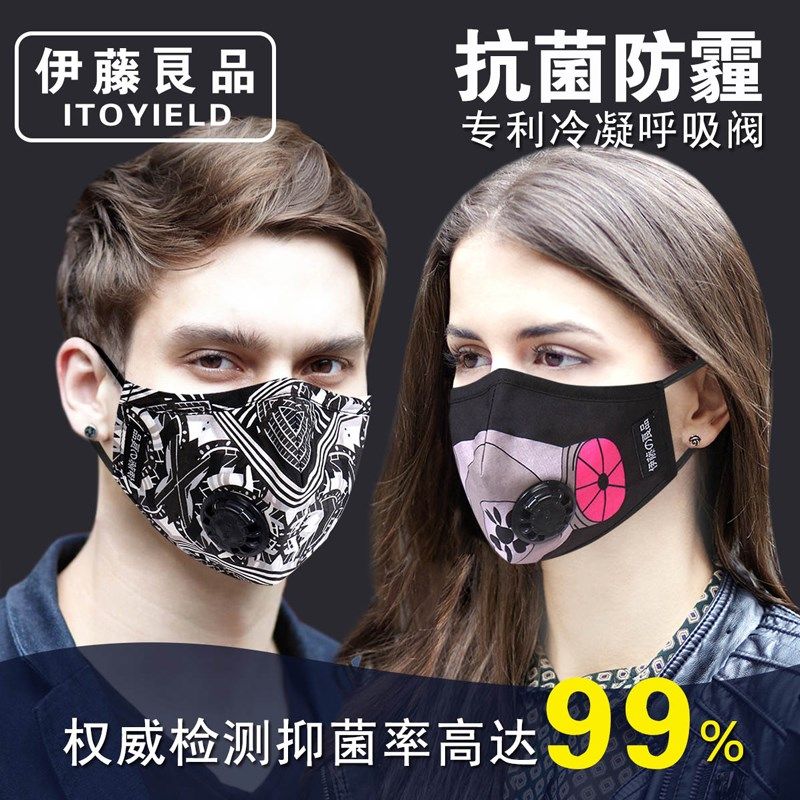 伊藤良品口罩pm2.5防尘防雾霾防晒男女成人时尚孕妇透气防护 口罩