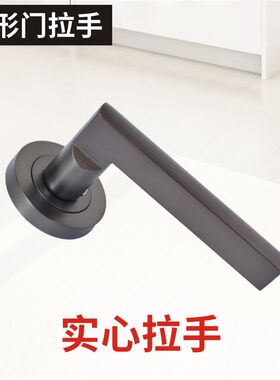 隐形门拉手灰色拉丝单面锁把手暗门现代木门明装圆形室内背景灰钢