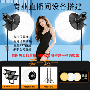 SOULMATE数魅E300Bi 300W双色温LED直播间补光灯直播灯发丝灯暖光深抛常亮灯摄影棚专业摄影灯支持App手机控