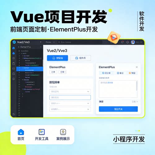 Vue 项目开发 Vue2/Vue3 前端 页面定制 ElementPlus 开发
