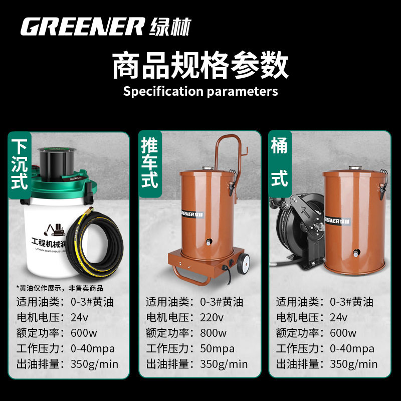 绿林电动黄油机新款黄油枪挖机专黄油枪