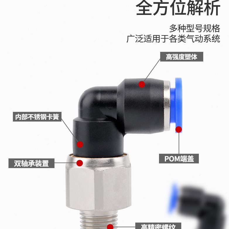 12 16气动4   M53SN6 0NS 旋转接头弯头110 802  -M6L神驰00 R 4