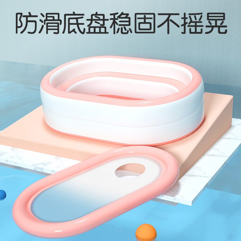 洗澡盆儿童到0网兜可折叠坐躺托3岁新生婴儿家用大号充气宝宝浴盆