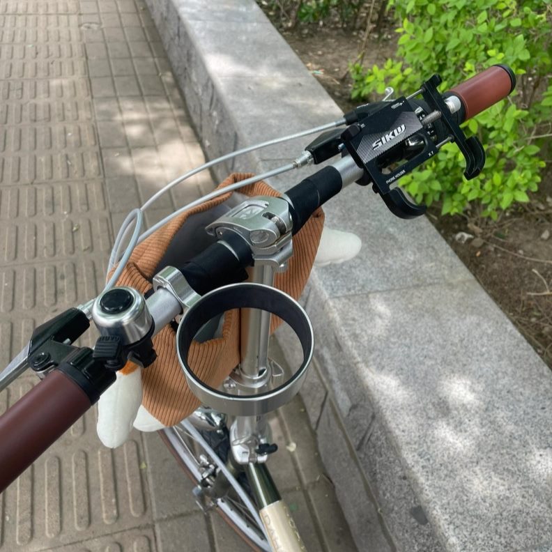 卡通女生折叠自行车大容量车筐通用挂包前置大眼睛小骑行装备布