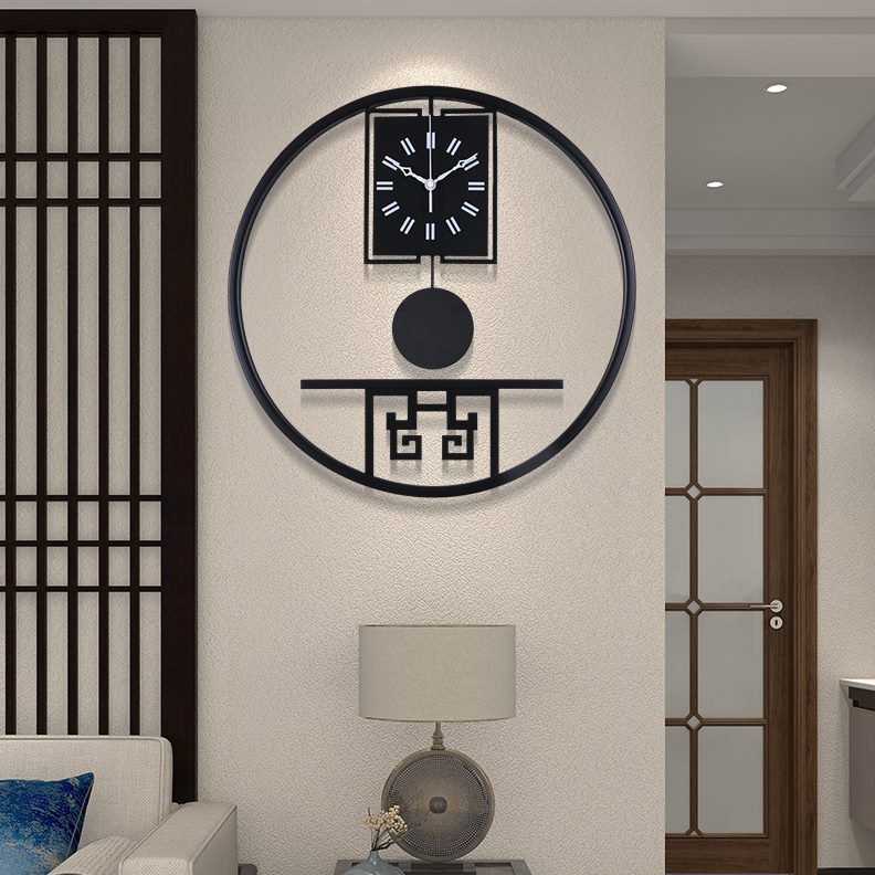 挂表大气挂墙时尚钟表挂钟装饰现代客厅创意新中式石英钟家用高档