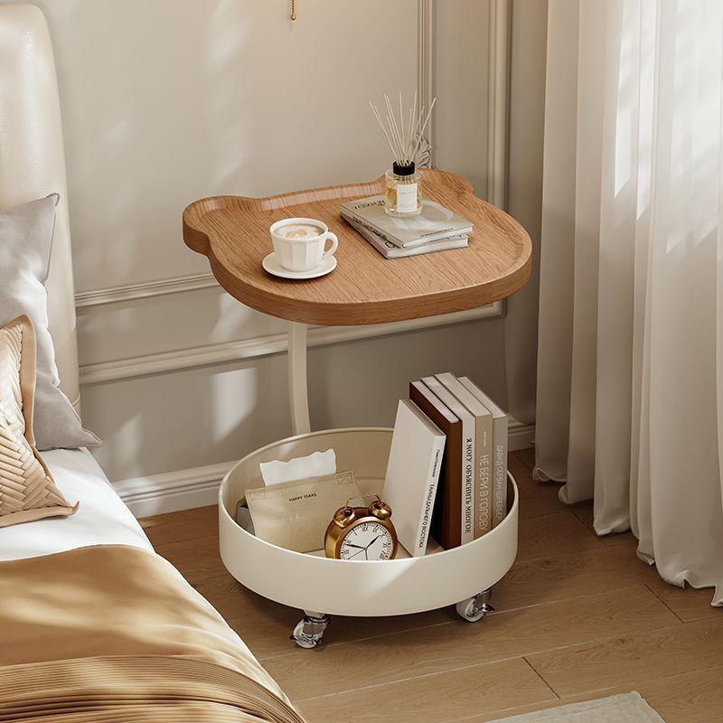 奶油风沙发边几移动客厅茶几家用现代简约创意置物边柜床头小桌子