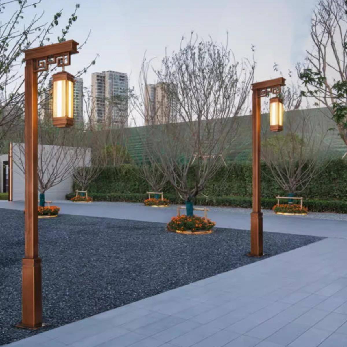 中式复古路灯户外景观灯小区高杆灯仿古花园别墅庭院灯