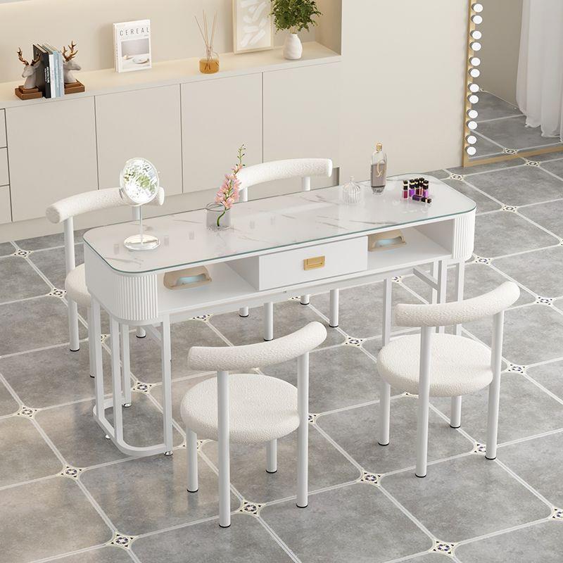 新款美甲桌子椅子套装简约时尚美甲店桌椅组合经济型单双人美甲台