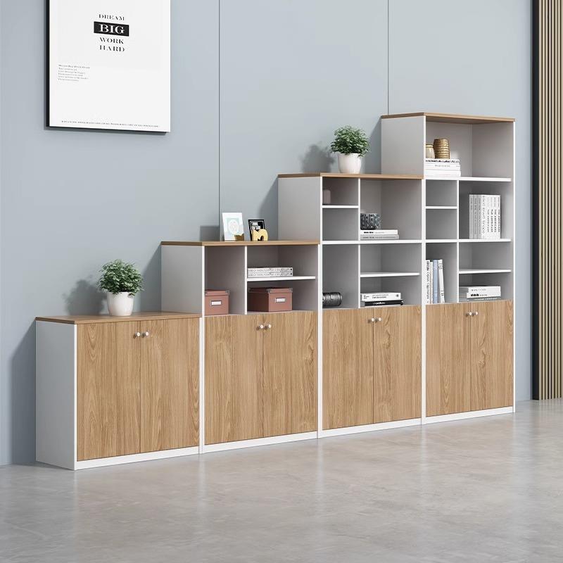 简约现代办公室文件资料档案储物柜木质隔断收纳书柜子组合