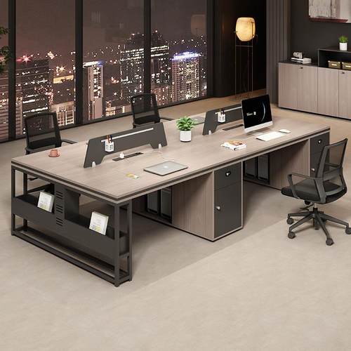 办公桌椅组合简约时尚6人位屏风工位办公桌现代办公室职员办公桌