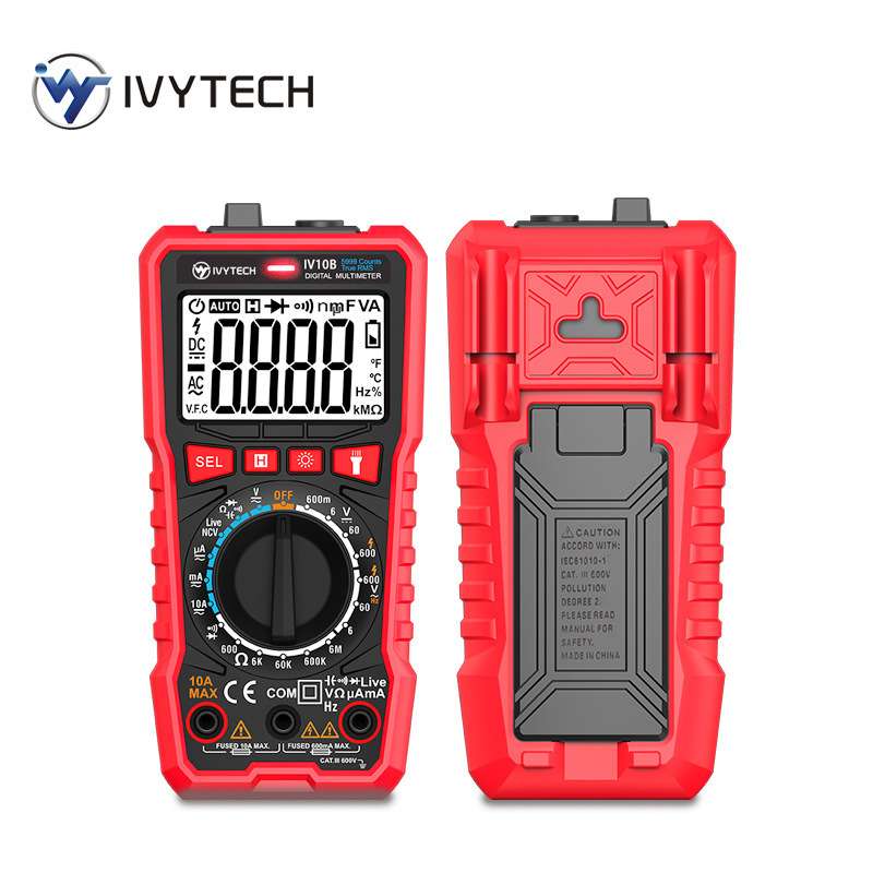 IVYTECH艾维泰科手持数字万用表高精度便携式智能防烧IV10C袖珍型