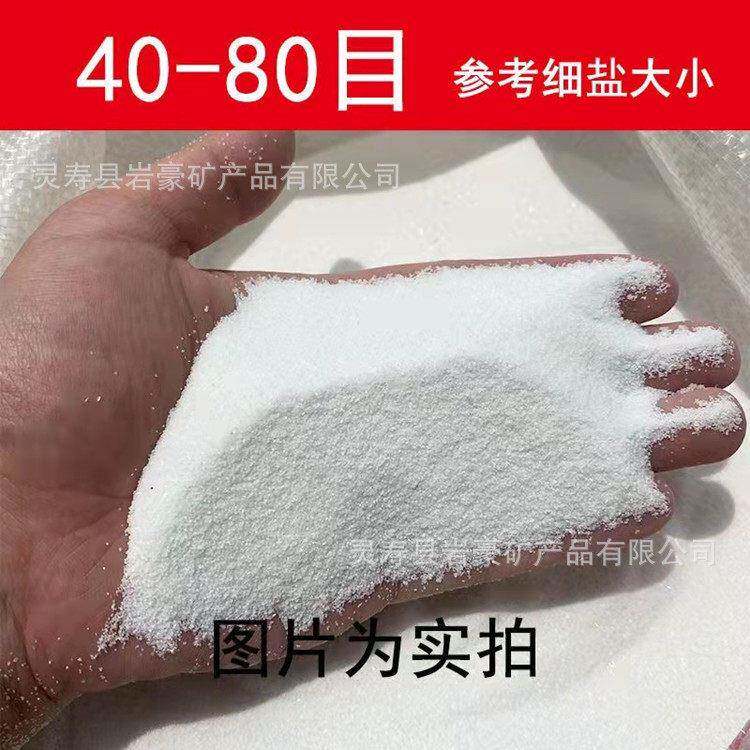 厂家雪花白石英砂细沙鱼缸底砂流沙瀑布纯白色石头装饰底沙