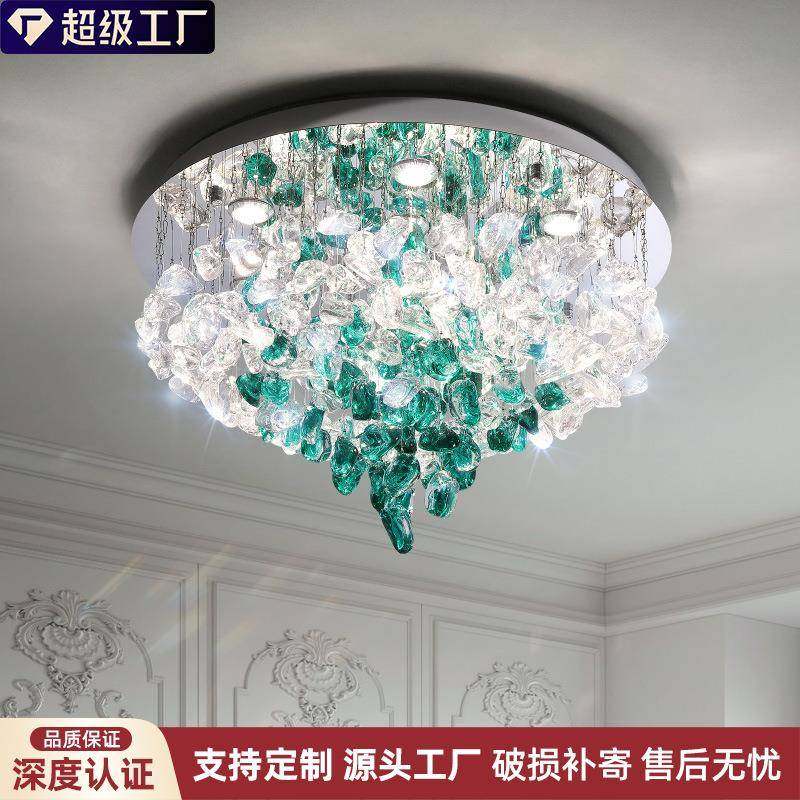 法式中古风餐厅灯具简约现代客厅吸顶灯奶油风别墅卧室灯氛围装饰