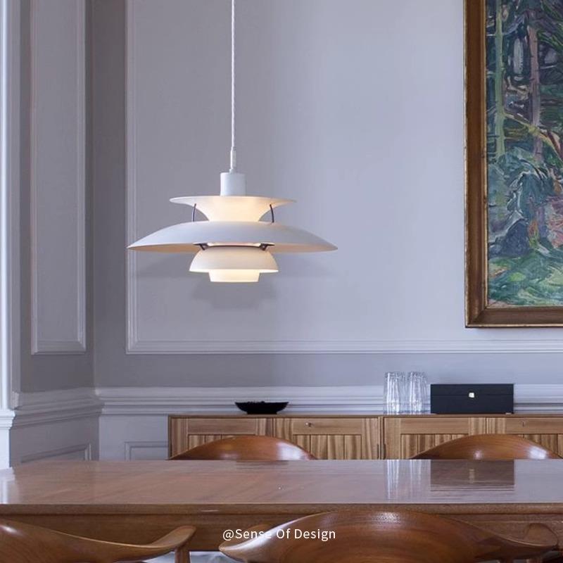 丹麦PH5餐厅灯吊灯现代简约设计师款中古风吧台飞碟餐桌吊灯