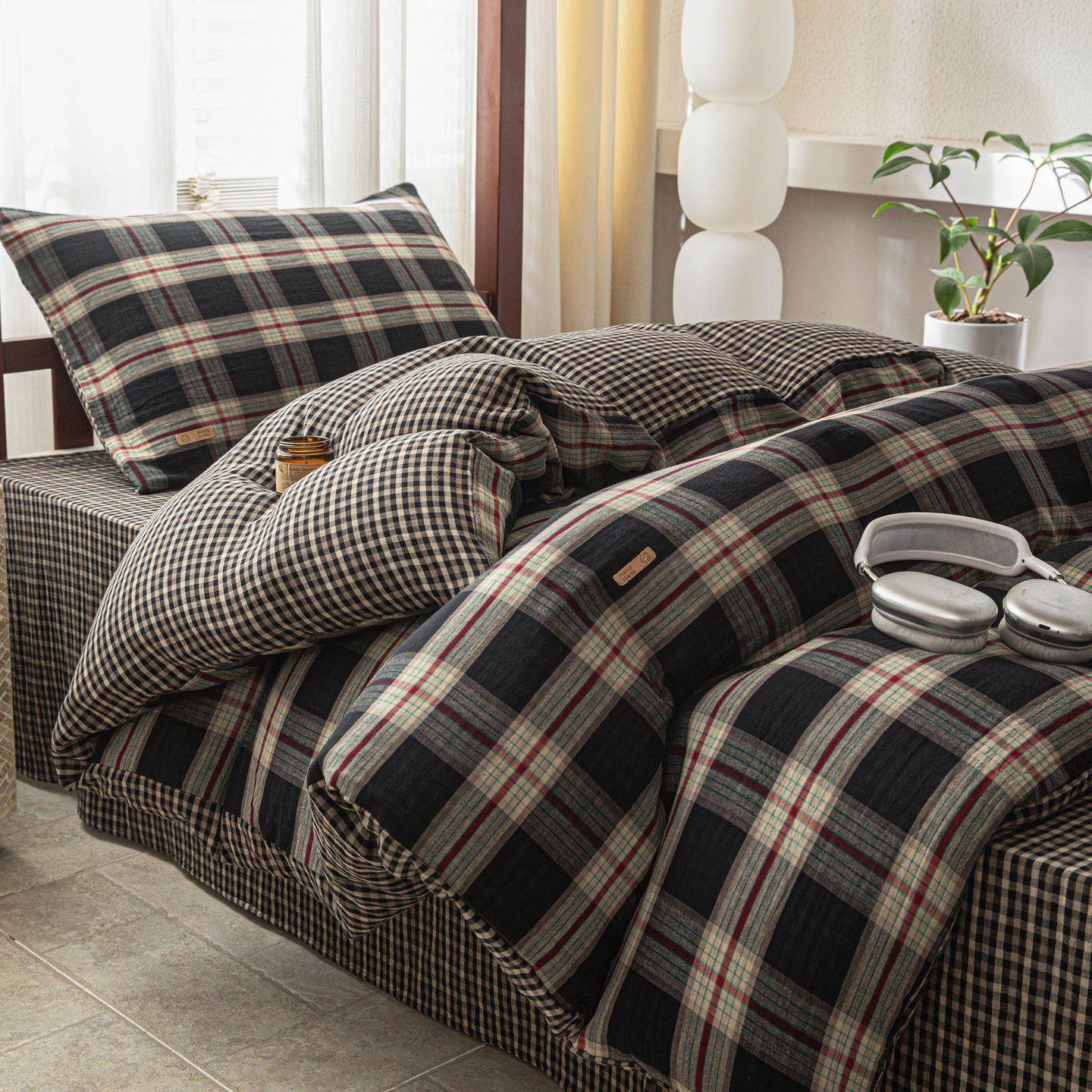 开学季学生纯棉三件套全棉40支小清新碎花床单款南通宿舍家纺