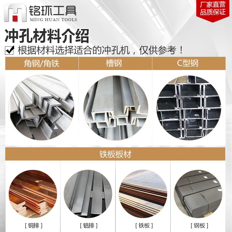 穿CH液压冲孔机C角钢型材器75不锈钢冲孔机铁板孔打孔槽钢C型钢-