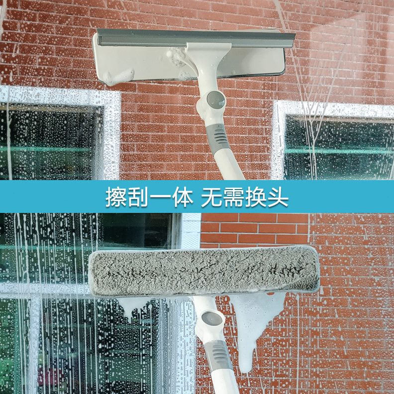 长弯曲可伸缩玻璃奈卫神器双面擦家用刷具窗擦窗器刮清洁工高层杆