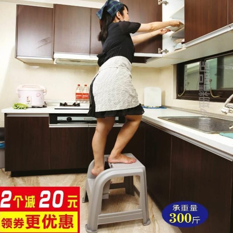 踏二凳子登两步爬梯台阶@步高脚梯凳凳家用防滑高低洗车凳凳高凳